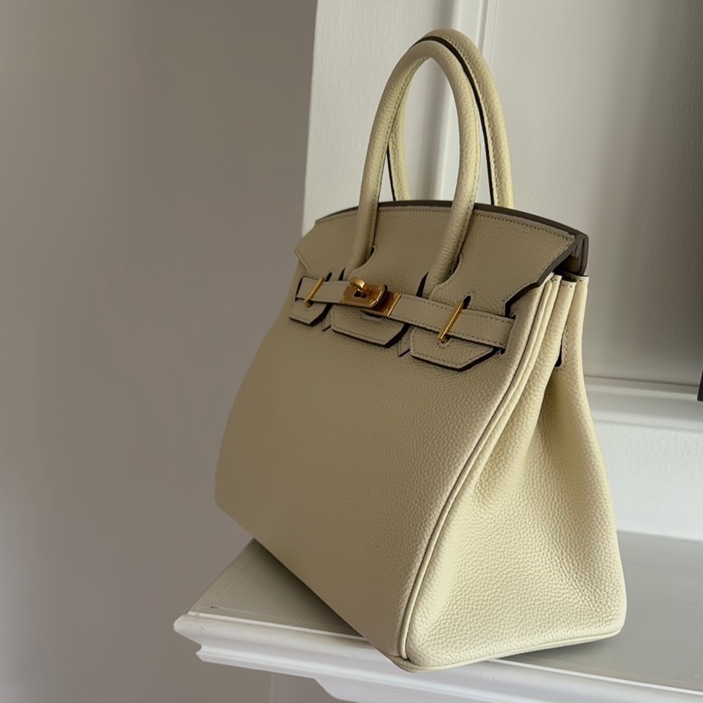 30CM Classic Togo Top Handle Satchel Bag - Vanilla Cream - Picture 10 of 12